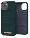 Калъф Njord - Salmon Leather MagSafe, iPhone 14, зелен - 3t