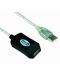 Удължителен кабел VCom - CU823, USB-A/USB-A, 30 m, сив - 1t