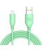 Кабел Tellur - TLL155398, USB-A/Lightning, 1 m, зелен - 1t