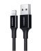 Кабел Ugreen - US155, USB-А/Lightning, 1 m, черен - 1t