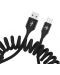 Кабел Tellur - Extendable, USB-A/Micro USB, 1.8 m, черен - 2t