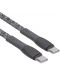 Кабел Rivacase - PS6105GR21, USB-C/USB-C, 2.1 m, сив - 2t