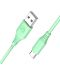 Кабел Tellur - TLL155401, USB-A/USB-C, 1 m, зелен - 3t