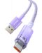 Кабел Baseus - Explorer CATS010405, USB-A/USB-C, 1 m, лилав - 5t