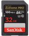Карта памет SanDisk - Extreme PRO, 32GB, SDHC, Class10 - 1t
