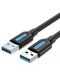 Кабел Vention - CONBG, USB-A/USB-A, 1.5 m, черен - 1t
