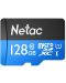 Карта памет Netac - 128GB, microSDXC, Class10 + адаптер - 2t