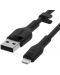 Кабел Belkin - Boost Charge, USB-A/Lightning, 1 m, черен - 3t