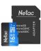Карта памет Netac - 16GB, microSDHC, Class10 + адаптер - 1t