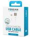 Кабел Forever - 3243, USB-A/Lightning, 1 m, бял - 2t