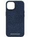 Калъф Njord - Salmon Leather MagSafe, iPhone 14 Plus, син - 1t