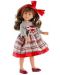 Кукла Asi - Силия, с карирана рокля и червена панделка - 1t