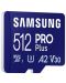 Карта памет Samsung - PRO Plus, 512GB, microSDXC + адаптер - 5t