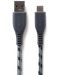 Кабел Boompods - Retro Armour, USB-A/USB-C, 1.5 m, Graphite - 1t