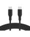 Кабел Belkin - Boost Charge, braided, USB-C/USB-C, 2 m, черен - 3t