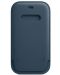 Калъф Apple - Leather Sleeve, MagSafe, iPhone 12/12 Pro, Baltic Blue - 2t