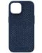 Калъф Njord - Salmon Leather MagSafe, iPhone 15, син - 4t