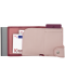 Картодържател C-Secure - портфейл и монетник, розово и лилаво - 3t