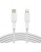 Кабел Belkin - CAA004bt1MWH, Lightning/USB-C, 1 m, бял - 1t