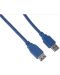 Кабел VCom - CU302, USB-A/USB-A, 1.5 m, син - 1t