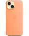 Калъф Apple - Silicone MagSafe, iPhone 15, Orange Sorbet - 5t