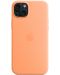 Калъф Apple - Silicone MagSafe, iPhone 15 Plus, Orange Sorbet - 5t