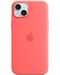 Калъф Apple - Silicone MagSafe, iPhone 15 Plus, Guava - 1t