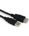 Кабел VCom - CU202-B, USB-A/USB-A, 3 m, черен - 1t