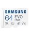 Карта памет Samsung - EVO Plus, 64GB, microSDXC, Class10 + адаптер - 1t