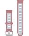 Каишка Garmin - QR Silicone, Venu 3S, 18 mm, Pink/Whitestone/Silver - 2t