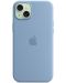 Калъф Apple - Silicone MagSafe, iPhone 15 Plus, Winter Blue - 4t