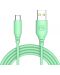 Кабел Tellur - TLL155401, USB-A/USB-C, 1 m, зелен - 1t