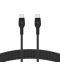 Кабел Belkin - Boost Charge, USB-C/USB-C, Braided silicone, 2 m, черен - 4t