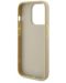 Калъф Guess - PU Fixed Glitter 4G Metal Logo, iPhone 15 Pro, златист - 5t