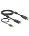 Кабел Delock - 3 в 1, HDMI+USB-A/DisplayPort, 2 m, черен - 1t