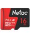 Карта памет Netac - 16 GB PRO A1, microSDHC, Class10 + адаптер - 1t