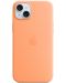 Калъф Apple - Silicone MagSafe, iPhone 15 Plus, Orange Sorbet - 1t