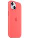 Калъф Apple - Silicone MagSafe, iPhone 15, Guava - 2t