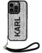 Калъф Karl Lagerfeld - Sequins Reversible, iPhone 14 Pro, черен/сребрист - 2t