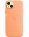 Калъф Apple - Silicone MagSafe, iPhone 15 Plus, Orange Sorbet - 3t
