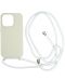 Калъф Mobile Origin - Lanyard, iPhone 14 Pro, Light Grey - 1t