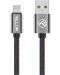 Кабел Tellur - Denim, USB-A/Micro USB, 1 m, син - 2t