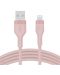 Кабел Belkin - Boost Charge, USB-A/Lightning, 1 m, розов - 2t
