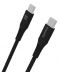 Кабел XtremeMac - XWH-CC1-13, USB-C/USB-C, 1.5 m, черен - 1t