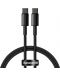 Кабел Baseus - Tungsten, USB-C/USB-C, 1 m, черен - 1t