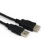 Кабел VCom - CU202-B, USB-A/USB-A, 1.8 m, черен - 1t