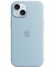 Калъф Apple - Silicone, iPhone 15, MagSafe, Light Blue - 1t