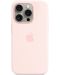 Калъф Apple - Silicone MagSafe, iPhone 15 Pro, Light Pink - 4t