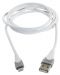 Кабел Energizer - C610LGWH, USB-A/Lightning, 1.2 m, бял/сив - 2t