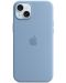 Калъф Apple - Silicone MagSafe, iPhone 15 Plus, Winter Blue - 1t